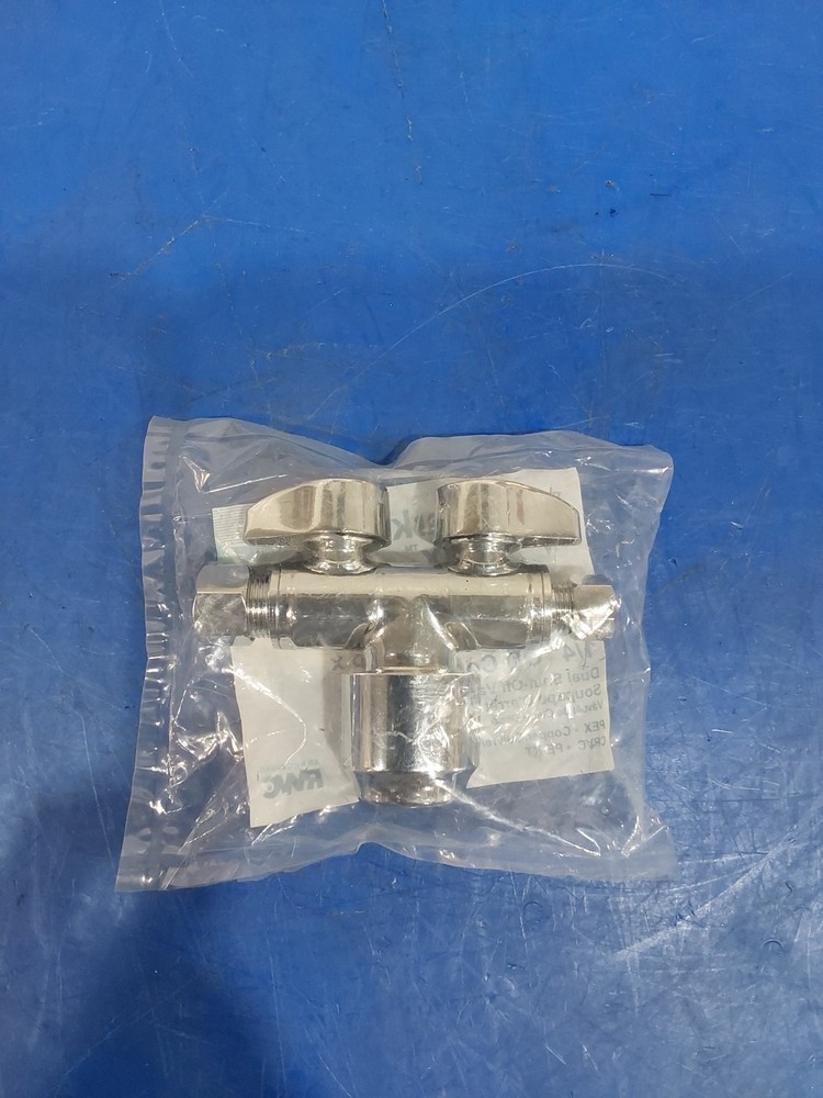 SharkBite 1/2in. Compression 1/2x3/8in. S Compression Brass Dual Shut-off