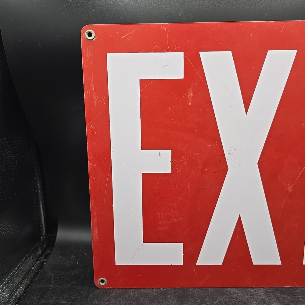 Vintage Red Exit Sign 10x14