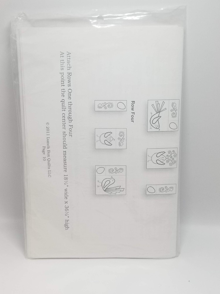 Fancy Feathers Quilt Pattern by Lunch Box Quilts, Includes Full Size Patterns