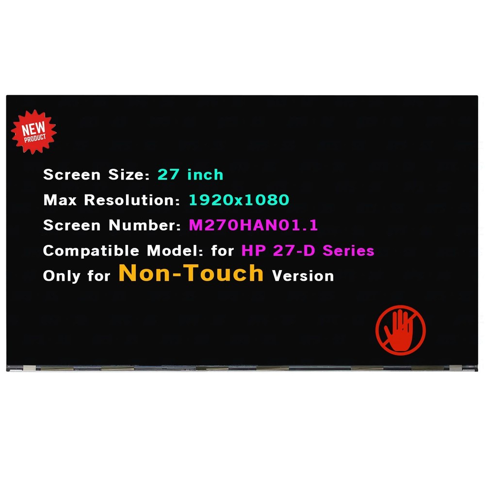 M270HAN01.1 LCD Screen Replacement for HP 27-D Series Display Panel Non-Touch
