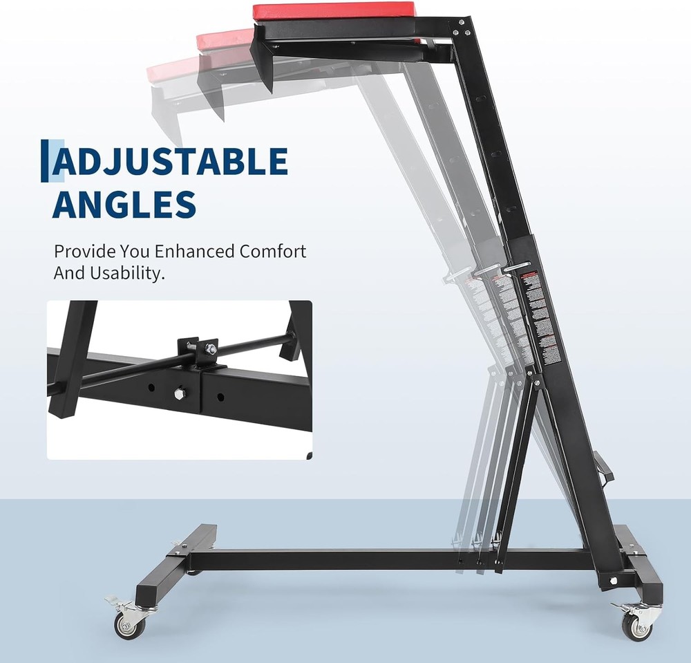 Foldable Automotive Topside Creeper Adjustable Height Movable Ladder 400Lbs