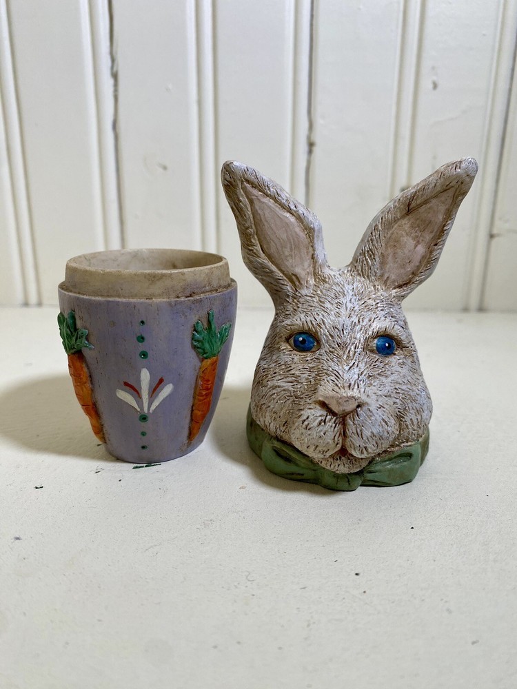 Easter Rabbit Head Candy Container
