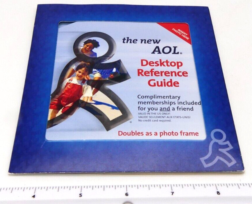 AOL 9.0 Internet Desktop Reference Guide Photo Frame CD  Disc
