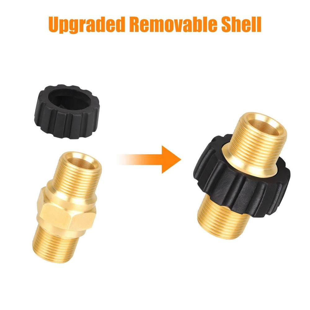 2pcs Pipe Hose Adapter Pressure Washer Connector With 22mm Outer Thread