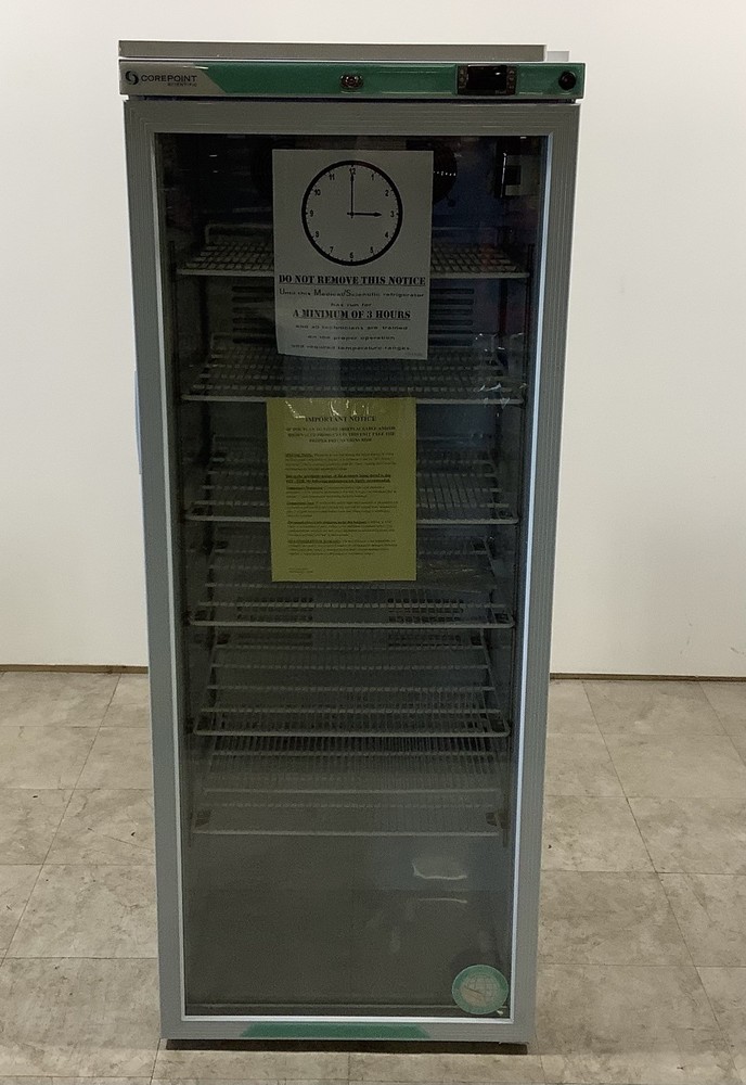 CorePoint Scientific White Diamond Compact Laboratory Refrigerator Glass Door