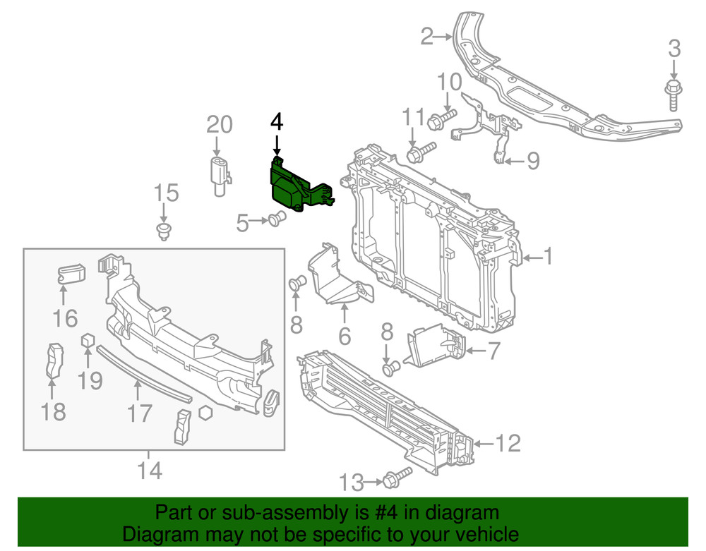Genuine Mazda Radiator Support Bracket BHN9-50-1C0A
