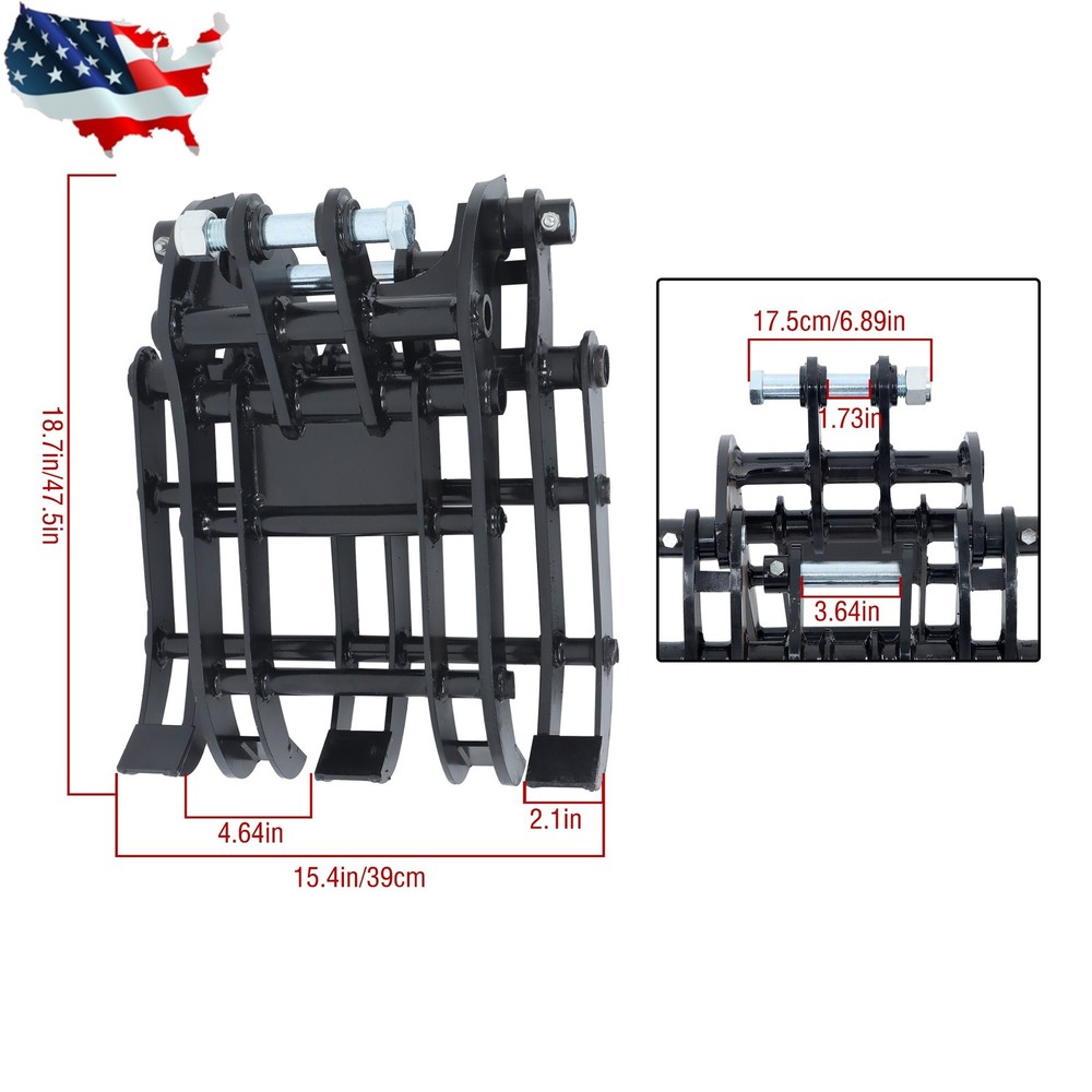Small Excavator Attachment Grapple Grabber 0.8 tons -1.5 tons For Small Diggers