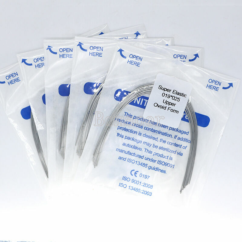 10Packs Dental Orthodontic Super Elastic Rectangular Arch wires 019×025 Upper