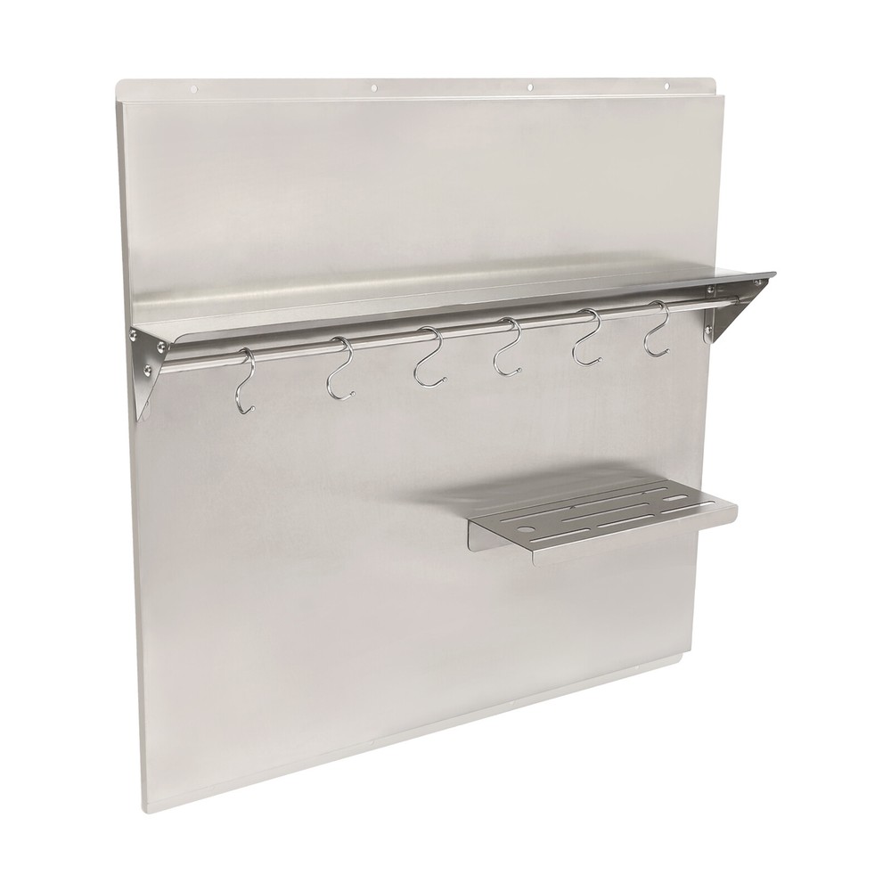 6-Hook Range Hood Backsplash Stainless Steel Range Hood Wall Shield Splash Plate