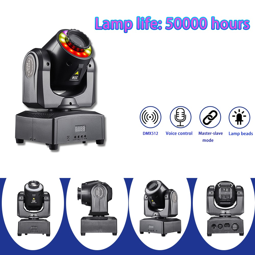 2pcs 30W Moving Head Stage Light Pattern Rotation Suitable For Party Bar Event