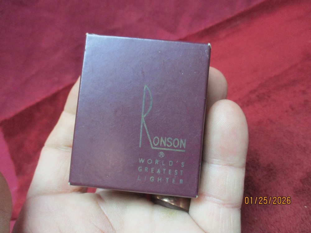 Vintage Box/Display w/Paperwork For: RONSON Lighter, Original Box W/Paperwork