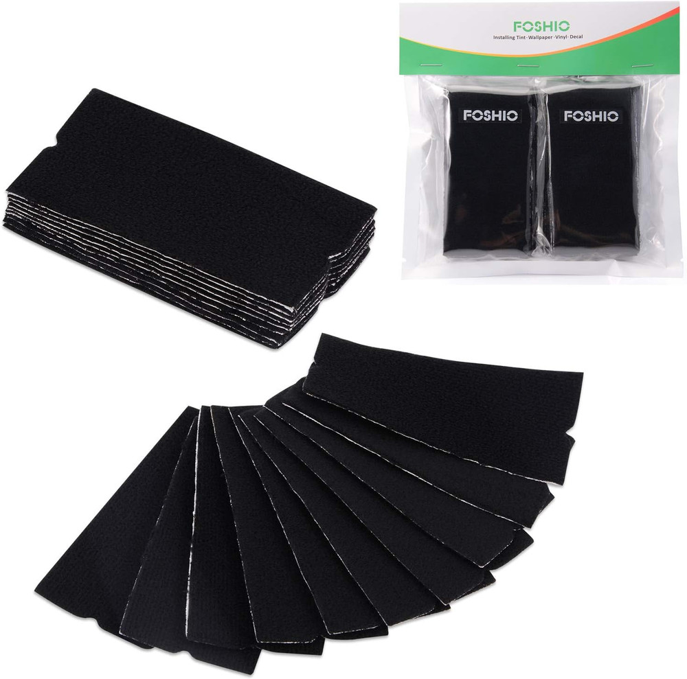 20PCS Black Standard Pre-Cut Self-Adhesive Squeegee Fabric Felt Replacement for