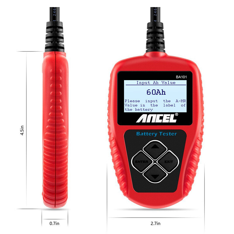 Ancel BA101 Car Battery Tester 12V Digital Battery Tester Analyzer 100 2000CCA