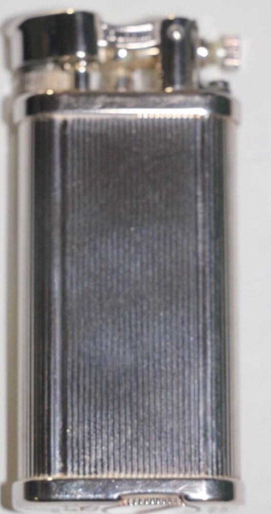Unused Dunhill Gas lighter Silver unique hammer with box