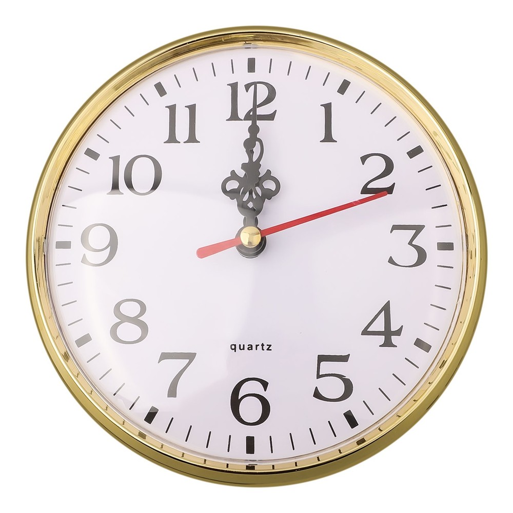 DIY 130MM Quartz Clock Insert Movement Miniature Arabic Numeral Replacement Gold