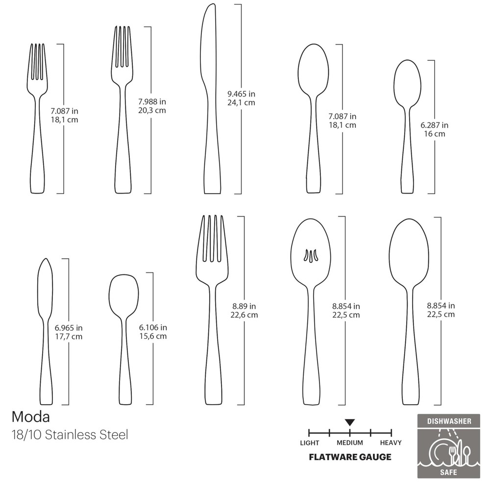 Silverware Set For 12, Moda 65-Piece Fine Flatware Set with Serving Utensils,...