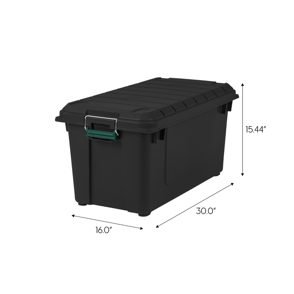 Remington 22 Gallon Plastic Storage Bin with Lid - 4-Pack Tote Container