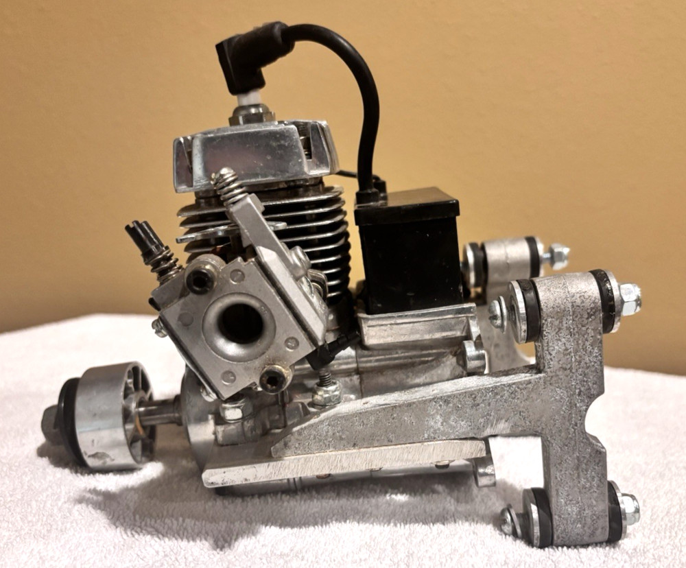 Maloney 100 RC Airplane Engine Mounted on Frame