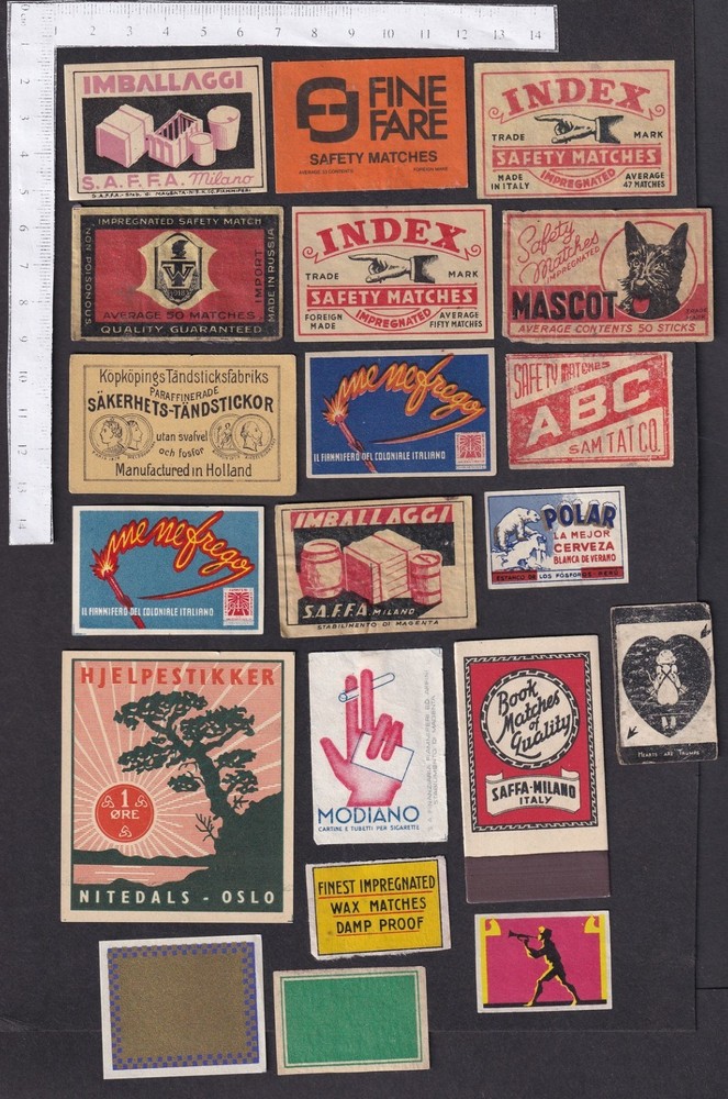 Worldwide vintage matchbox labels (20)