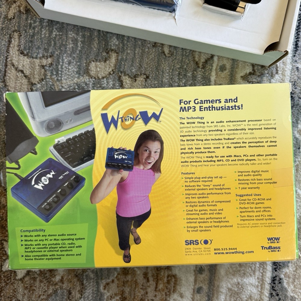 SRS Labs Wow Thing Trubass Audio Processor Never Used New Open Box Windows Mac