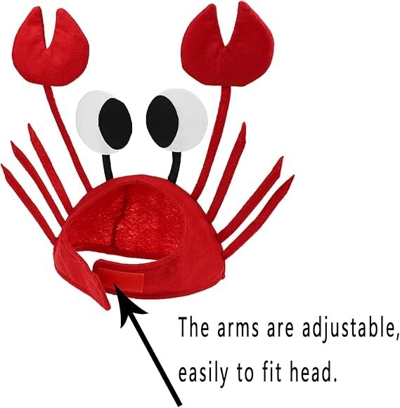 Crab Party Hat. Great for parties. #341