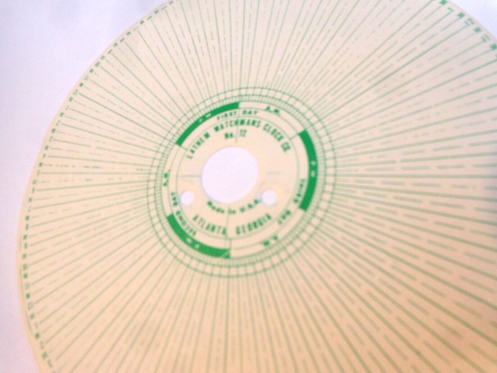Lathem Watchmans Clock Paper Dial