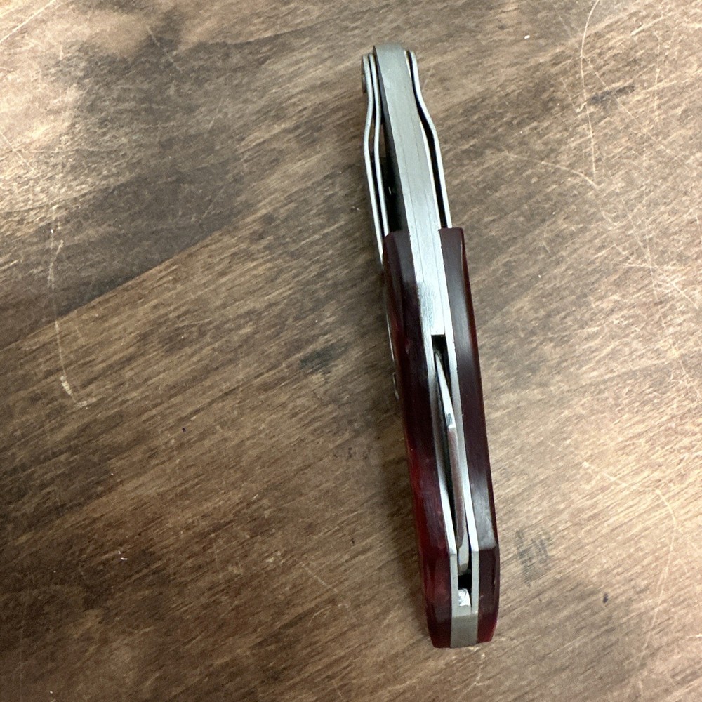 Wine Bottle Opener, Professional Double Hinge Corkscrew Key, Flame Resin Handle