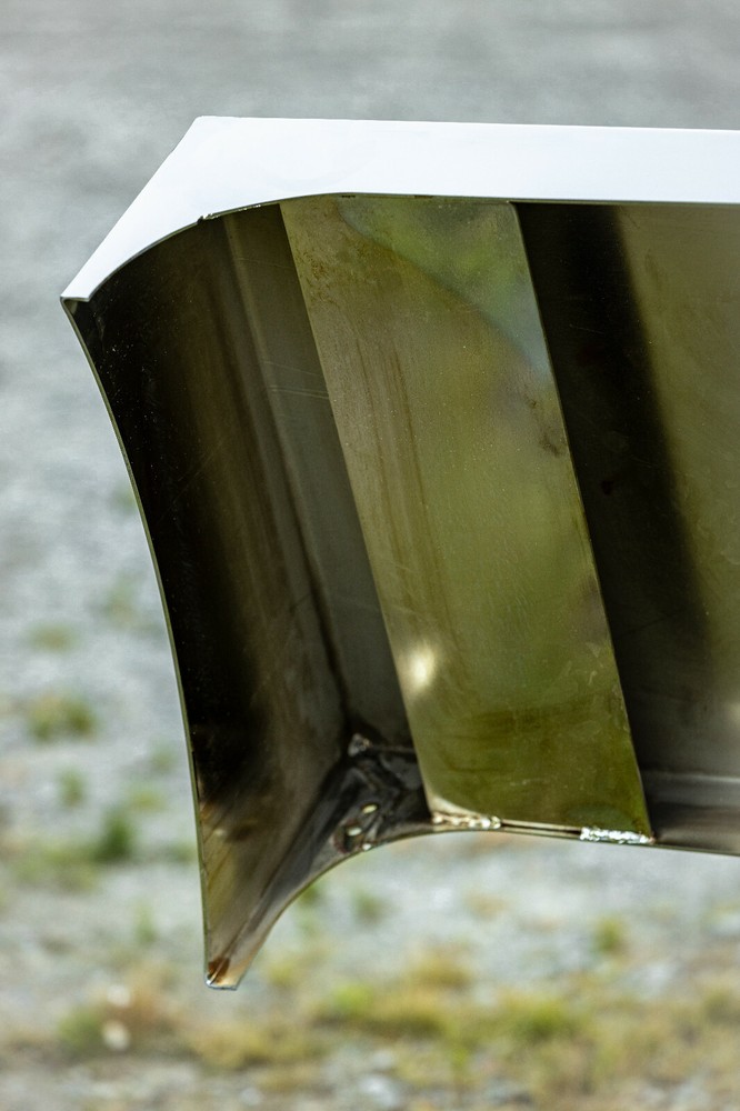 Peterbilt 379 Chrome Bumper - 20" Smooth, Boltless Finish - American Eagle Ends