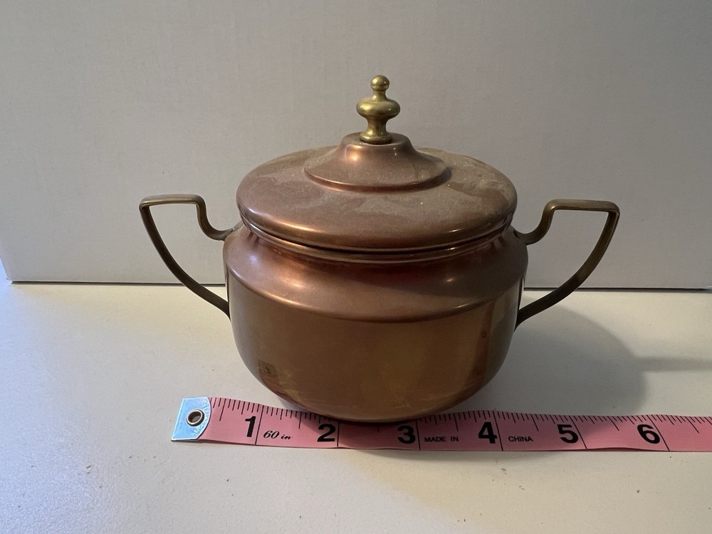 Vintage Copper Plated Sugar And Creamer Set - Unknown Origin