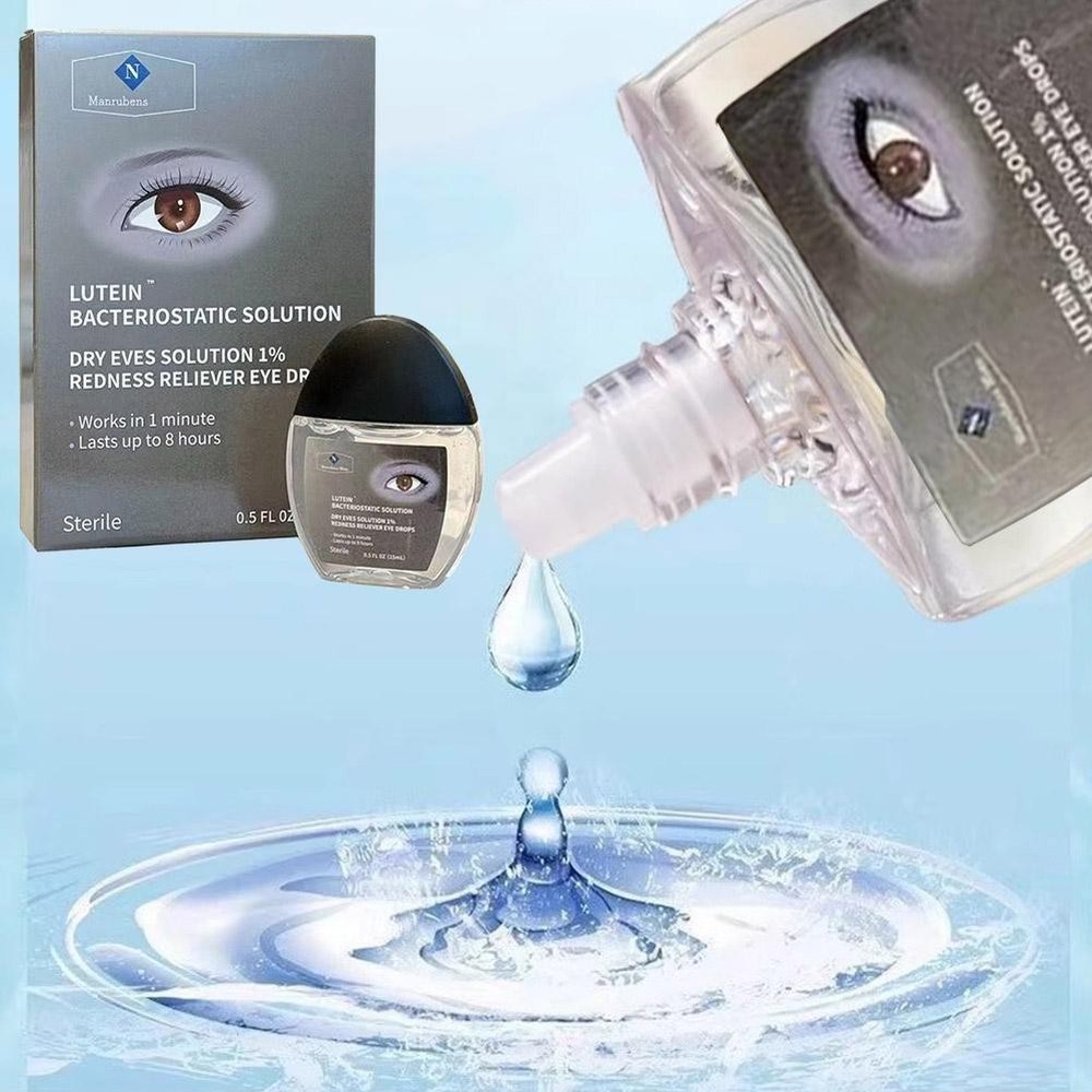 Bacteriostatic Solution, Dry Eves Solution 1% Redness Eye Reliever Drops B5T2