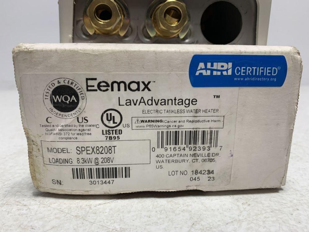 Eemax SPEX8208T Water Heater 8.3kW 208V