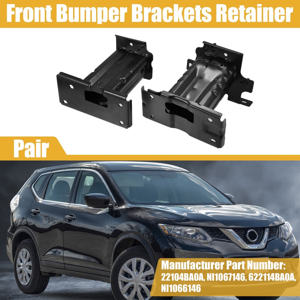 1 Pair Car Front Bumper Mounting Support Bracket for Nissan Rogue 2014-2019