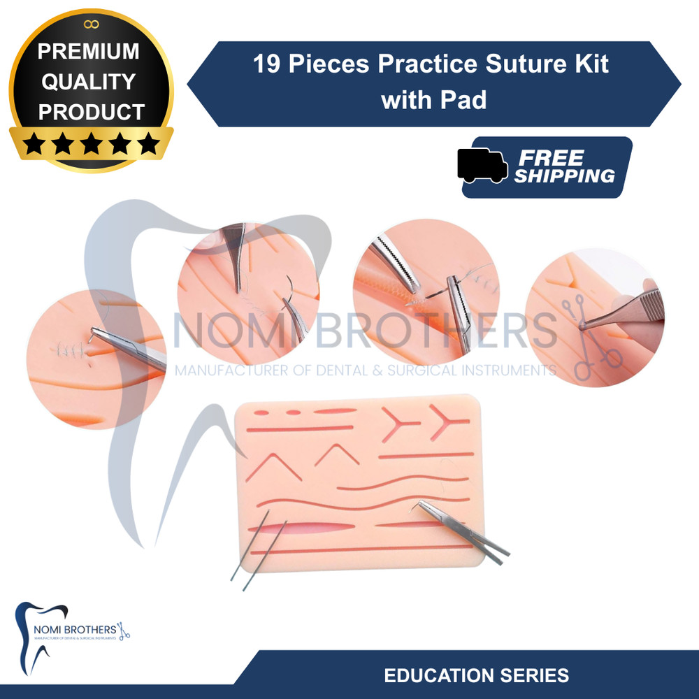 Complete Practice Student Suture Kit for Medical Students Training Kits 19 Pcs