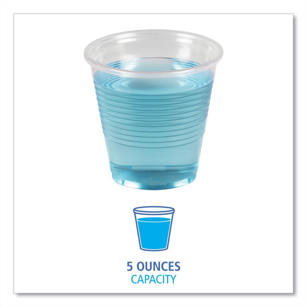 Boardwalk TRANSCUP5CT 5 oz. Plastic Cold Cups - Translucent (2500/CT) New