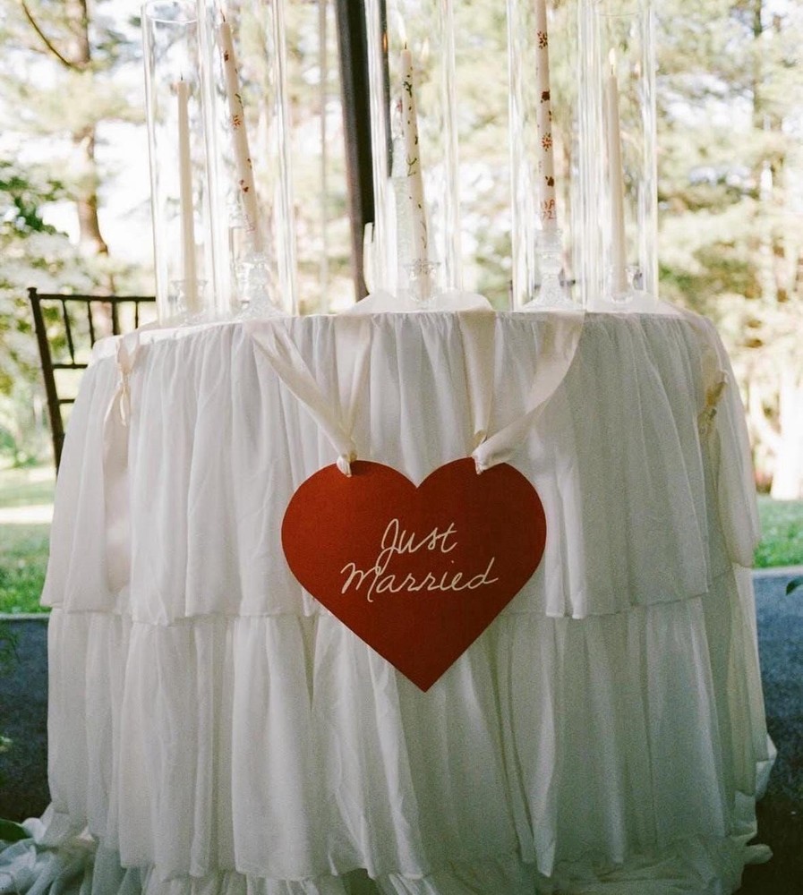 Custom Just married Heart Sign