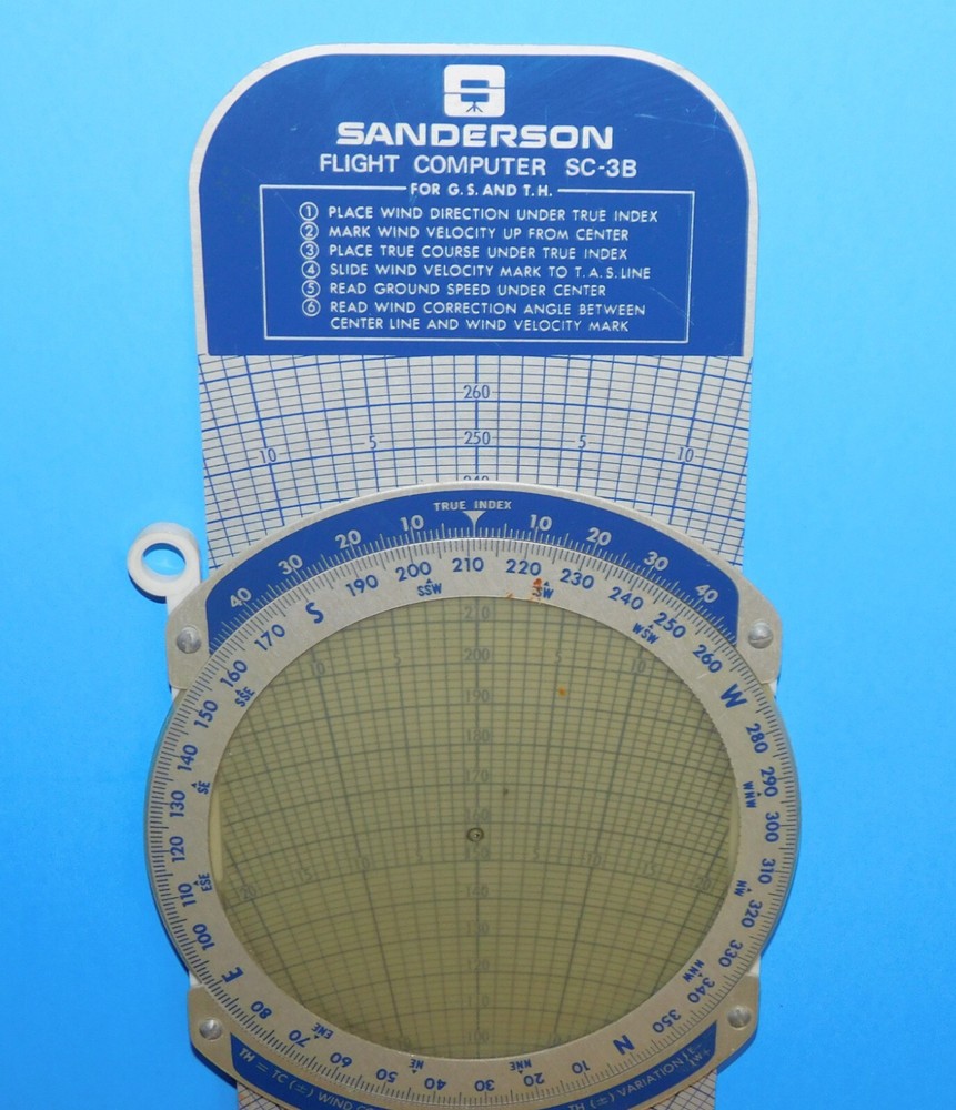 SANDERSON FLIGHT COMPUTER SC-3B METAL FLIGHT COMPUTER