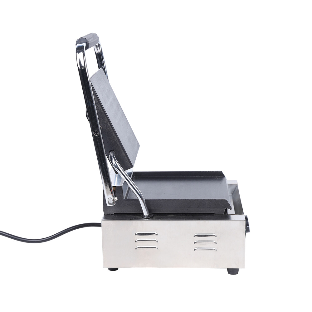 Commercial Electric Panini Press Grill Griddle Plate Flat Sandwich Steak Maker