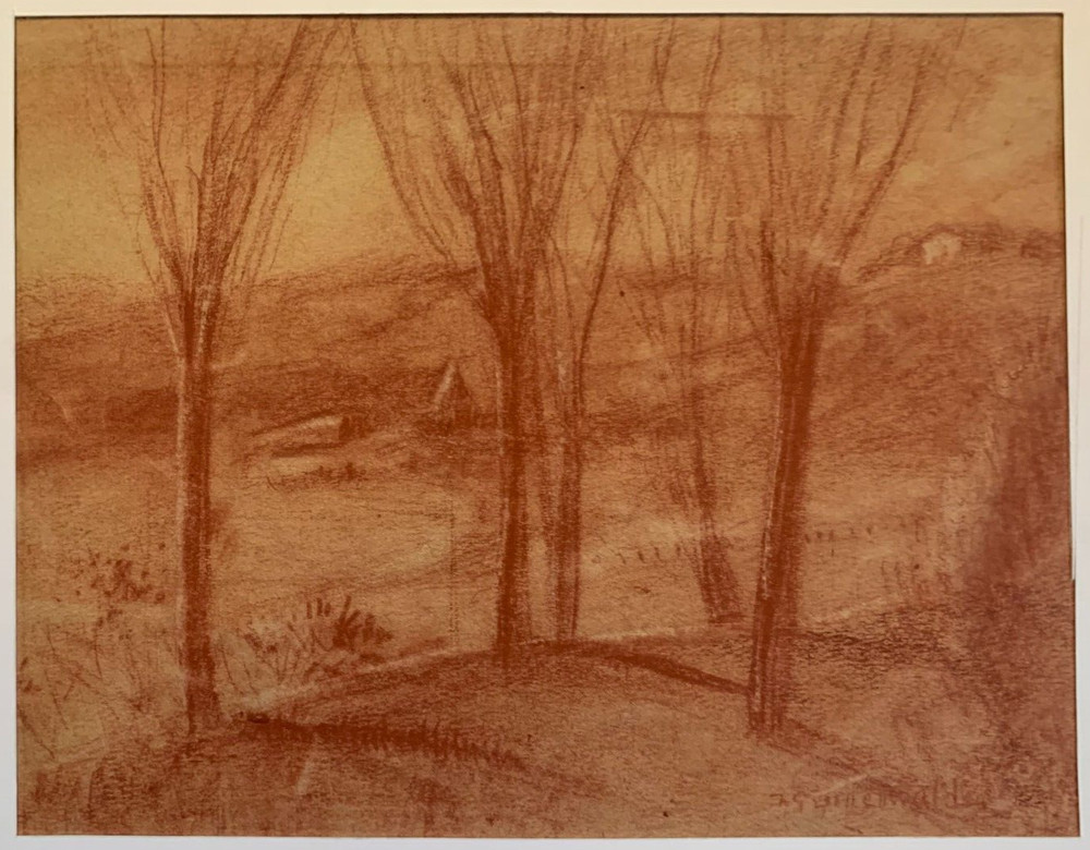 Grünenwald 19th: Sanguine Landscape Nature Trees Plain Valley Fields