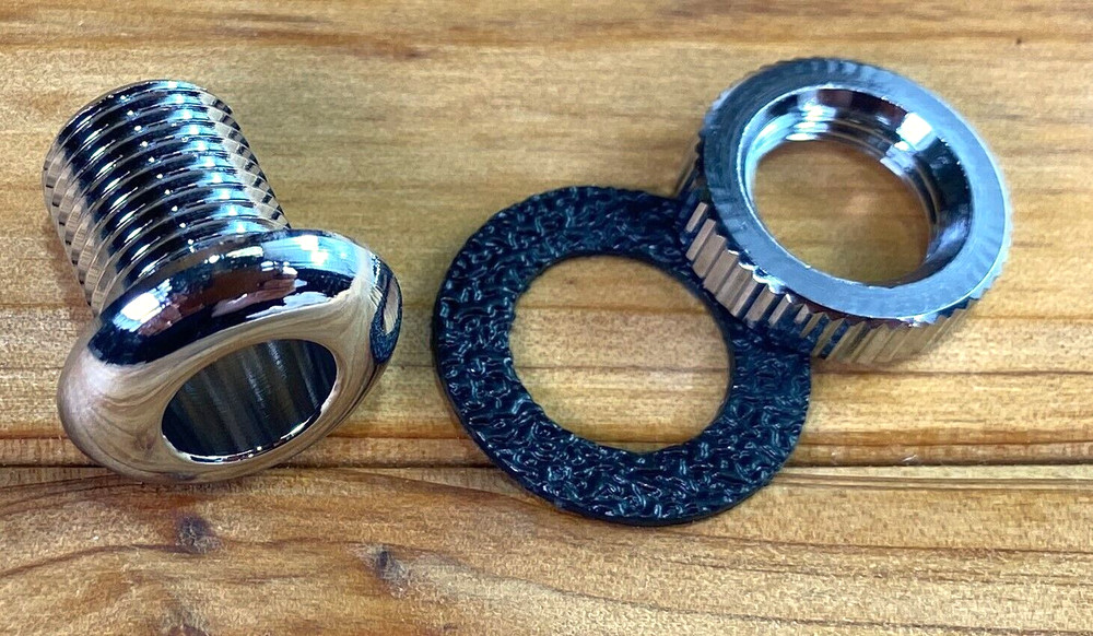 Deluxe Chrome Threaded 1/2" Drum Air Vent with Gasket