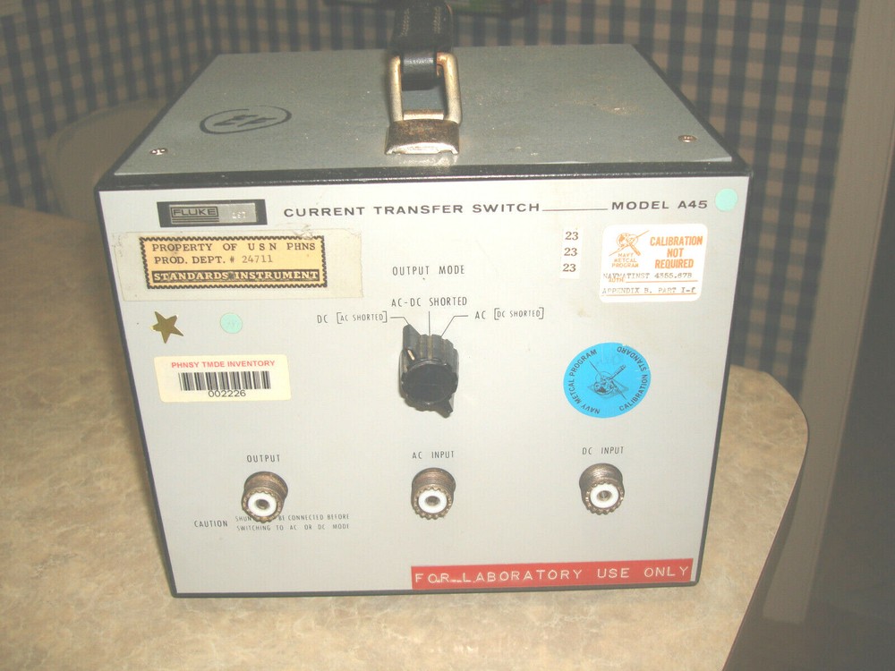 FLUKE CURRENT TRANSFER SWITCH MODEL A45