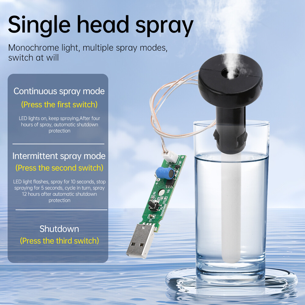 USB DC 5V Ultrasonic Mist Maker Atomizing Module Humidifier DIY Kits 108KHZ