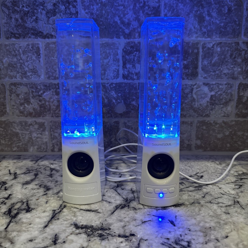 Sound Soul White Dancing Water Speakers