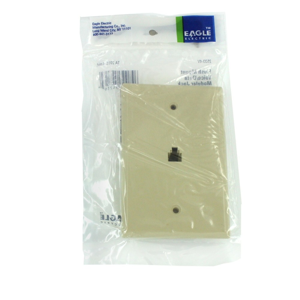 Eagle flush Mount Voice/Data Modular Jack #2533-4V