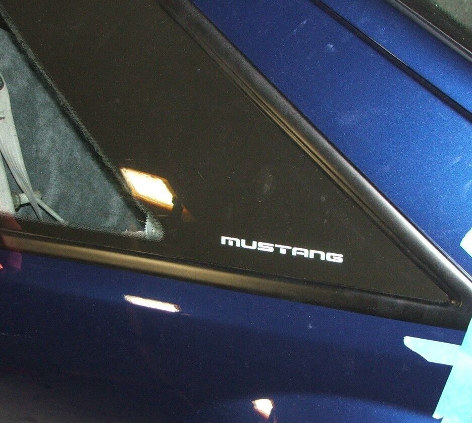 79-93 fox mustang quarter window sticker decals 4 pack !