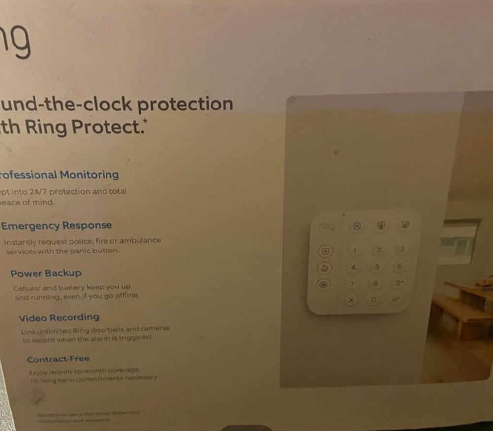 Ring Alarm Wireless Security Kit 8-Piece Home System, New