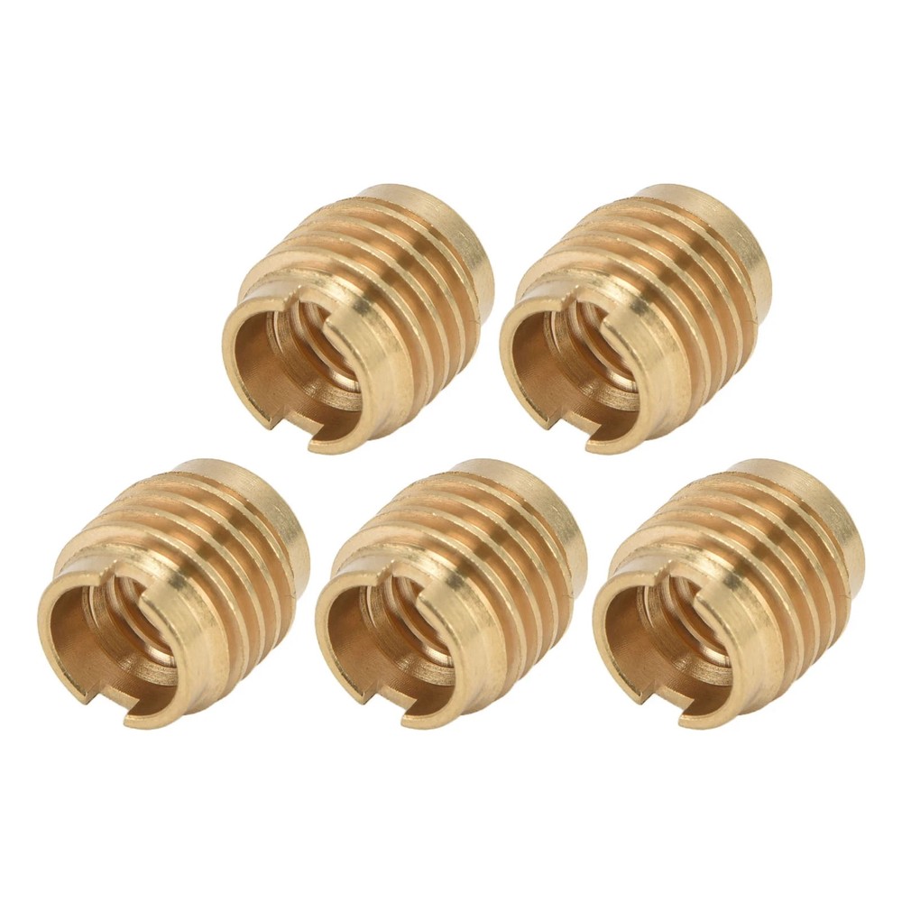 5 Beer Tap Handle Threaded Screw in Brass Insert Nut Ferrule 3/8 Threads