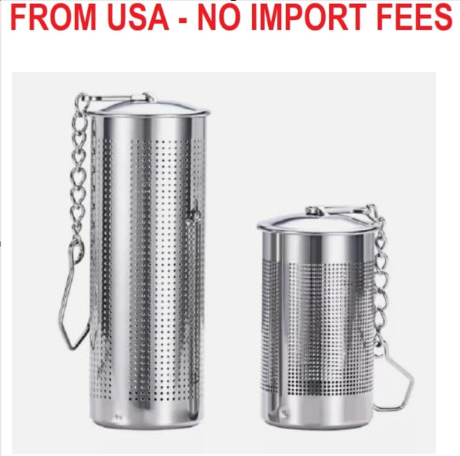 2-Pack Stainless Steel Tea Infuser Ball Fine Mesh Strainer w/Chain Hook for Tea