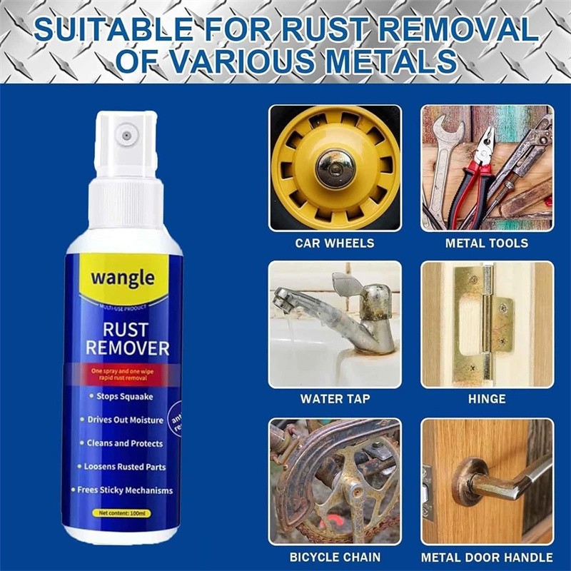 Wangle Rust Remover,Anti-Rust Lubricant Spray & Rust Remover Easy Application
