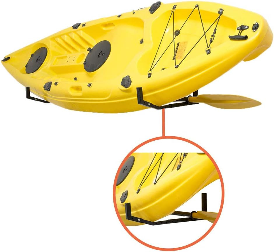 Wallmaster Kayak Storage Hooks Hangers, Adjustable Kayak Garage Storage Rack Wal