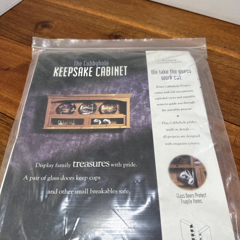 The Cubbyhole Keepsake Cabinet Full Scale Blueprint Plans Woodworking Project